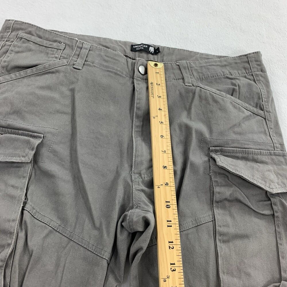 American Stitch Skinny Straight Leg Cargo Pants Large Mens Dark Gray Casual L - Picture 6 of 7